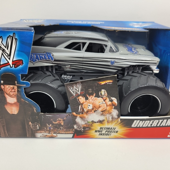 Hot Wheels Monster Truck WWE The Rock Undertaker Steve Austin Triple H Poster - Picture 2 of 5
